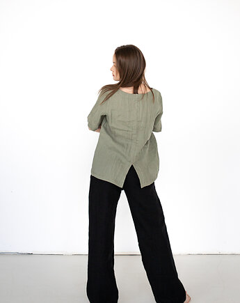 Koszulka bluzka lniana, NavahoClothing