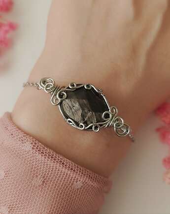 Bransoletka Hypersten stal chirurgiczna handmade wirewrapping, byNostawen