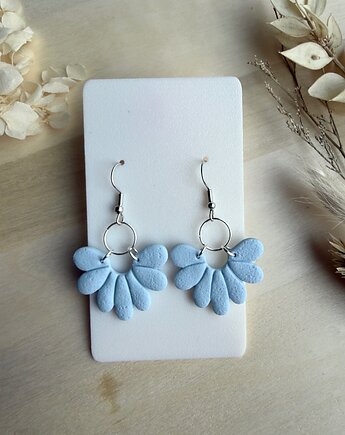 Kolczyki Wachlarz - błękitne LIMITED, freska