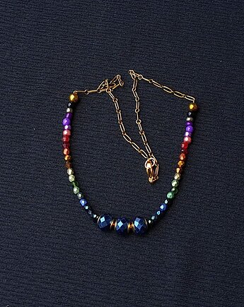 Intensywnie kolorowy naszyjnik w stylizacji etno ciekawy PREZENT handmade, Galeria Limart