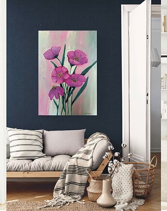 Cisza kwitnienia, autorski malowany obraz, AAS Art Studio