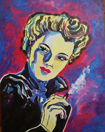Obraz  fowizm dama z Szanghaju Rita hayworth gilda, alice oil on canvas