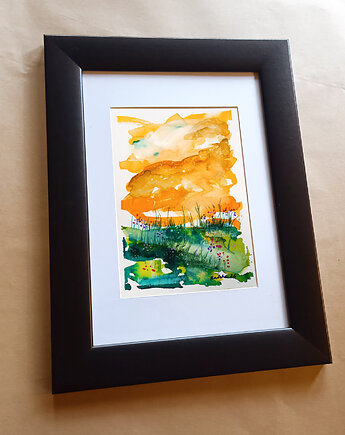 Pejzaż 82 - akwarela 16x24 cm, Katarzyna Radzka