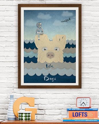 Wyspa psów - Wes Anderson - plakat 50x70 cm, minimalmill