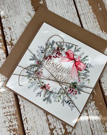 Wyjątkowa ręcznie robiona kartka świąteczna na Boże Narodzenie, sorte