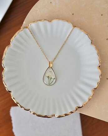 Naszyjnik z białą gipsówką, ANKO rekodzielo