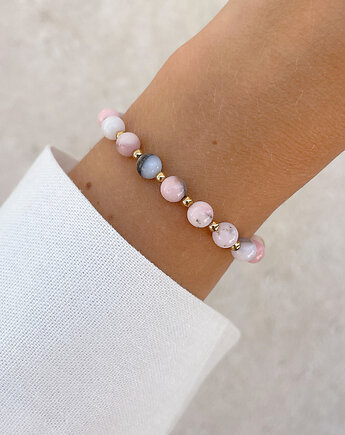 Bransoletka na gumce z opalu z hematytem, Bring Biżuteria