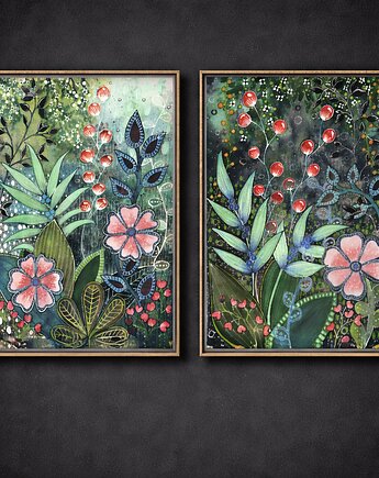 Zestaw 2 prac 60x90cm, Malgorzata Domanska