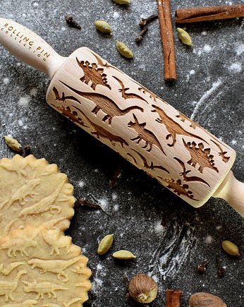 dinozaury - wałek grawerowany mały, Rolling Pin Collection