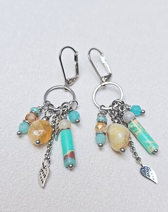 Kolczyki Cytrynowo Pistacjowa Lekkość, ILEA