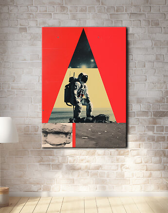 Apollo 11 - Plakat - Druk - Minimalistyczny Kolaż, NASA, kosmos #3, Black Sapphire Art