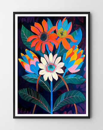Kwiaty - plakat/ilustracja, HOG STUDIO
