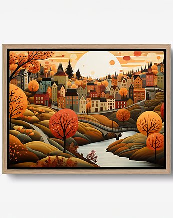Plakat Zachód słońca nad doliną, Harvest Maison