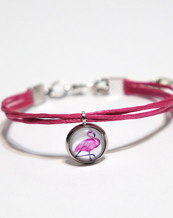 Bransoletka - Flaming - sznureczki, amarant, yenoo