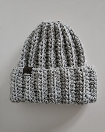 Czapka wełniana kolor jasny szary, Las i Łąka