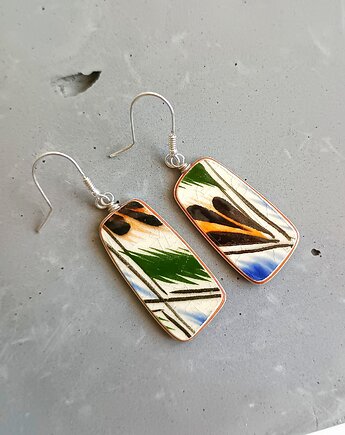 Kolczyki ceramiczne uzbeckie, biżuteria z talerzy