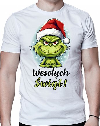 Koszulka świąteczna Grinch prezent pod choinkę  t-shirt, EvienArt