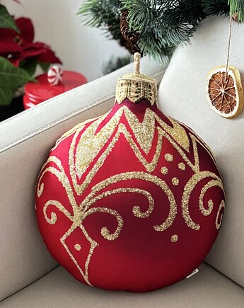 Poduszka Dekoracyjna Czerwona Bombka Mała, poduszkownia