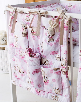 Organizer Do Łóżeczka Pojemny Miękki Bawełna 60x60 cm LOVE od BabyU, Sleepdo