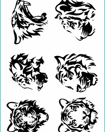 Tatuaż tymczasowy "Głowa tygrysa", Fotobloki and decor