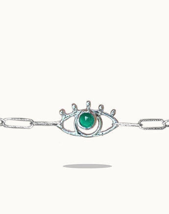Bransoletka Oko z agatem i opalami, Ker Jewellery