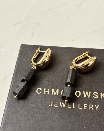 Kolczyki pozłacane z Turmalinem, Chmolowska Jewellery
