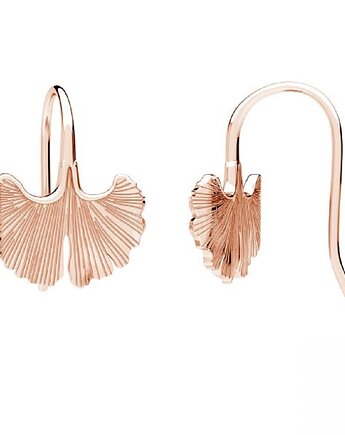 GINKGO kolczyki - srebro 925, złoto 24K, różowe złoto 18K, ISSI Jewelry