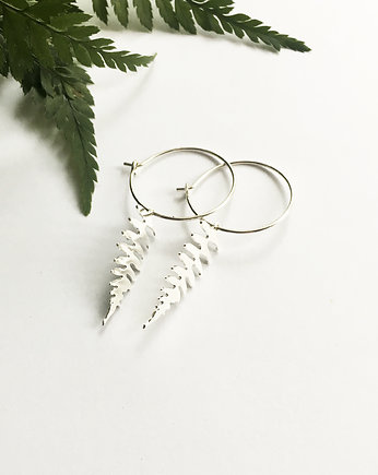 Paproć- kolczyki - srebro, BOSKE