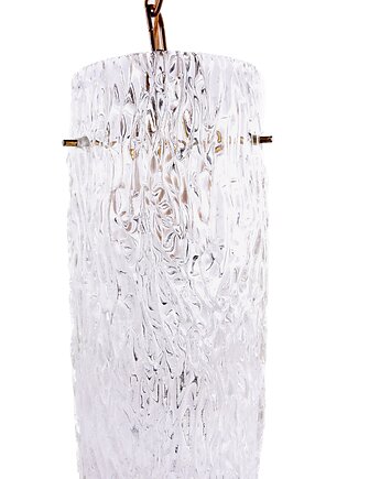 Lampa wisząca Orrefors Carl Fagerlund szkło artystyczne lata 60 35x12x95 cm, Strzecha