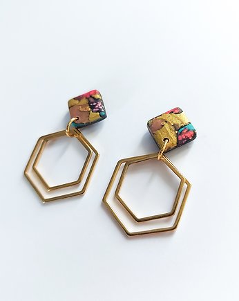 Retro Kolczyki heksagony, Figura Projekt