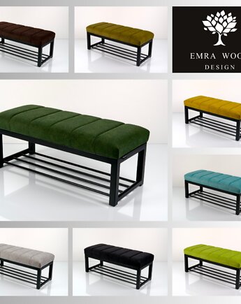 Ławka Tapicerowana Industrialna Kolory Rozmiary LGM-542, EMRA WOOD DESIGN