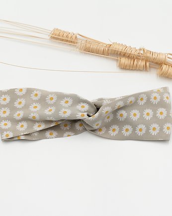 Opaska przeplatana Stokrotki, wu handmade