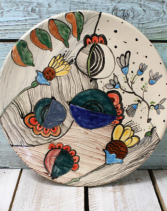 malowane talerze -  Boski Kwiat II /24 cm, Studio Mini Forma