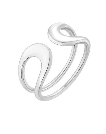 Srebrny podwójny pierścionek, OSOBY - Prezent dla Kobiety