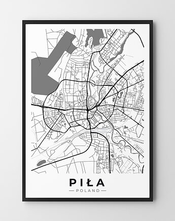 Plakat Mapa Piła, HOG STUDIO