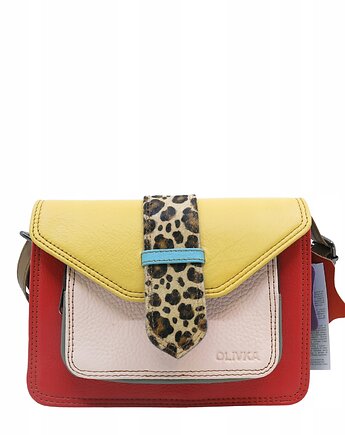 Torebka skórzana dwustronny odwracalny pasek damska listonoszka eko OLIVKA, Olivka Warsaw