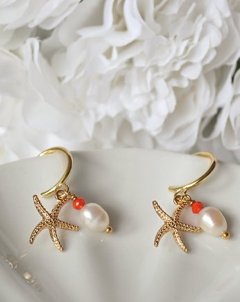 Kolczyki pozłacane Starfish, Kamari Jewels