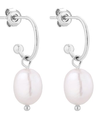 Srebrne kolczyki z naturalnymi perłami, SOTHO