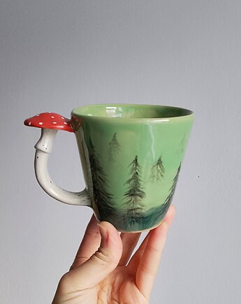 Kubek z grzybem muchomorem, las, Sztuka Dzielna