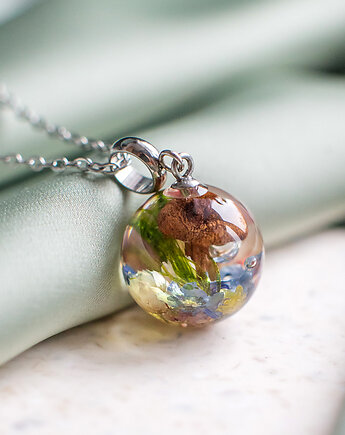 Naszyjnik z leśną kompozycją, nature gift