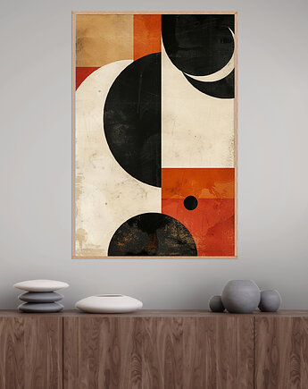 Geometria natury - Plakat, druk - Minimalizm, Boho, Loft #121, Black Sapphire Art