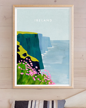 Irlandia - klify nad oceanem - plakat fine art, minimalmill