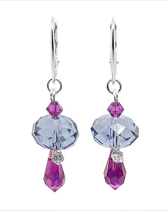 Kolczyki srebro + kryształy Swarovski, Moonlight Avenue