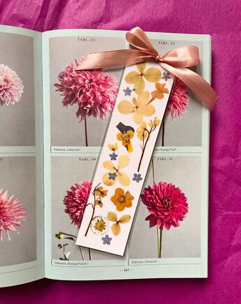Zakładka do książki z suszonymi kwiatami, Suszony & Co.