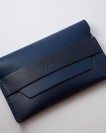 Etui na karty lub wizytówki ręcznie robione ze skóry naturalnej, Lucia Leathercraft