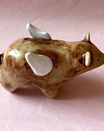 Miś ze skrzydełkami ceramiczny, Pracownia ceramiczna Madziejka
