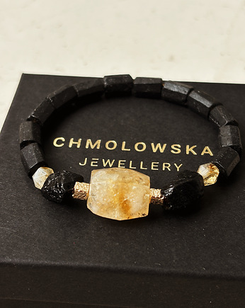 Bransoletka męska Cytryn i Turmalin, Chmolowska Jewellery