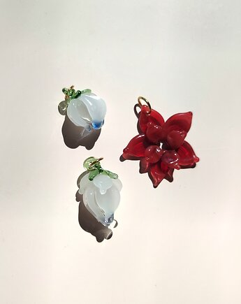 Szklane zawieszki kwiatki dla Magdy, Joanna Muzyka Studio