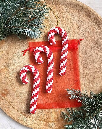 Zestaw 3 szt. Candy Cane Laska Cukrowa - Ozdoby Świąteczne na choinkę, ACTP