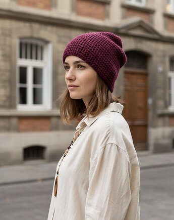 Czapka całoroczna przejściowa cienka bawełna s/m unisex biskupi, splotomaniaa